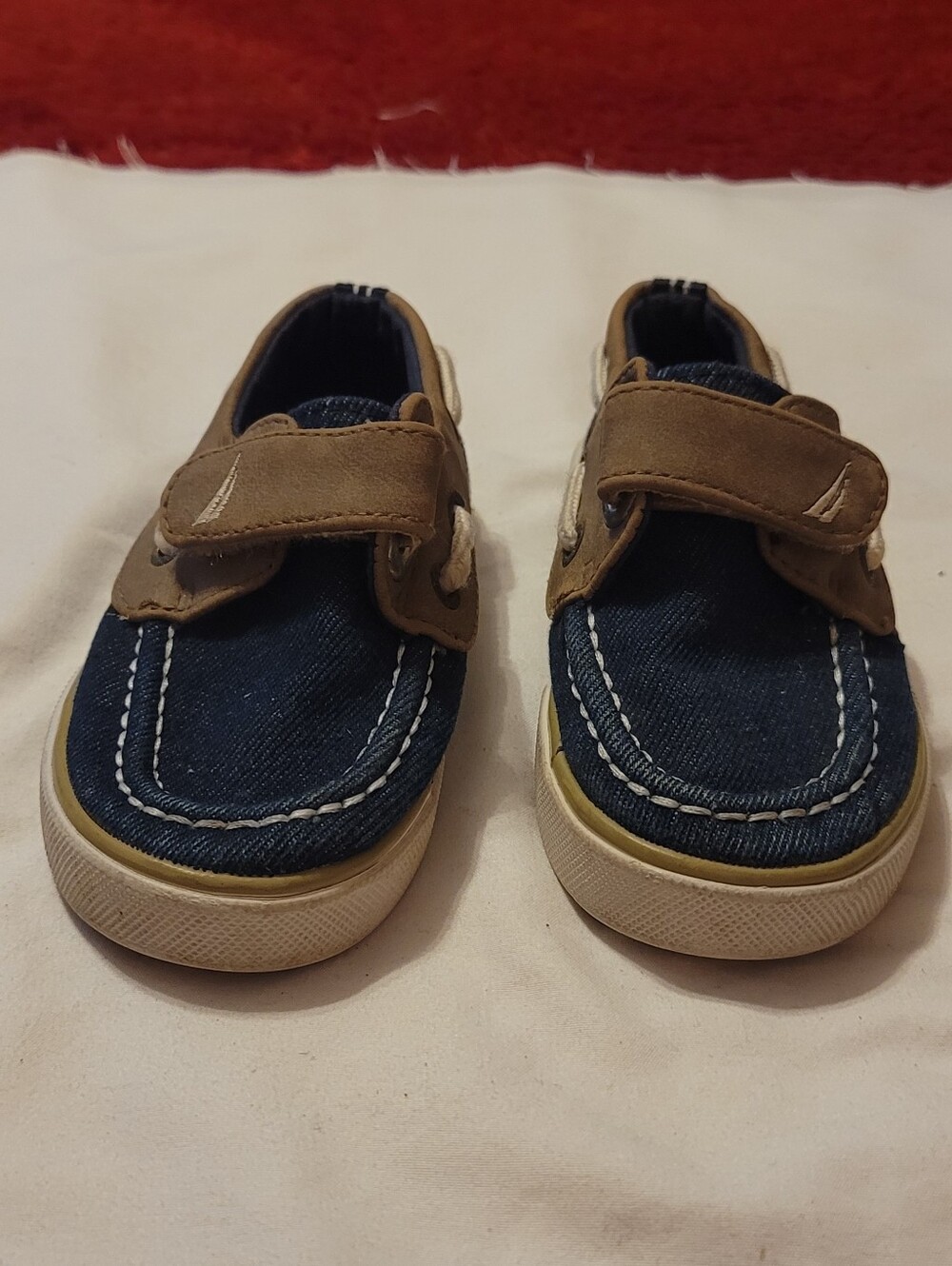 nautica toddler boys  canvas boat shoes size 7